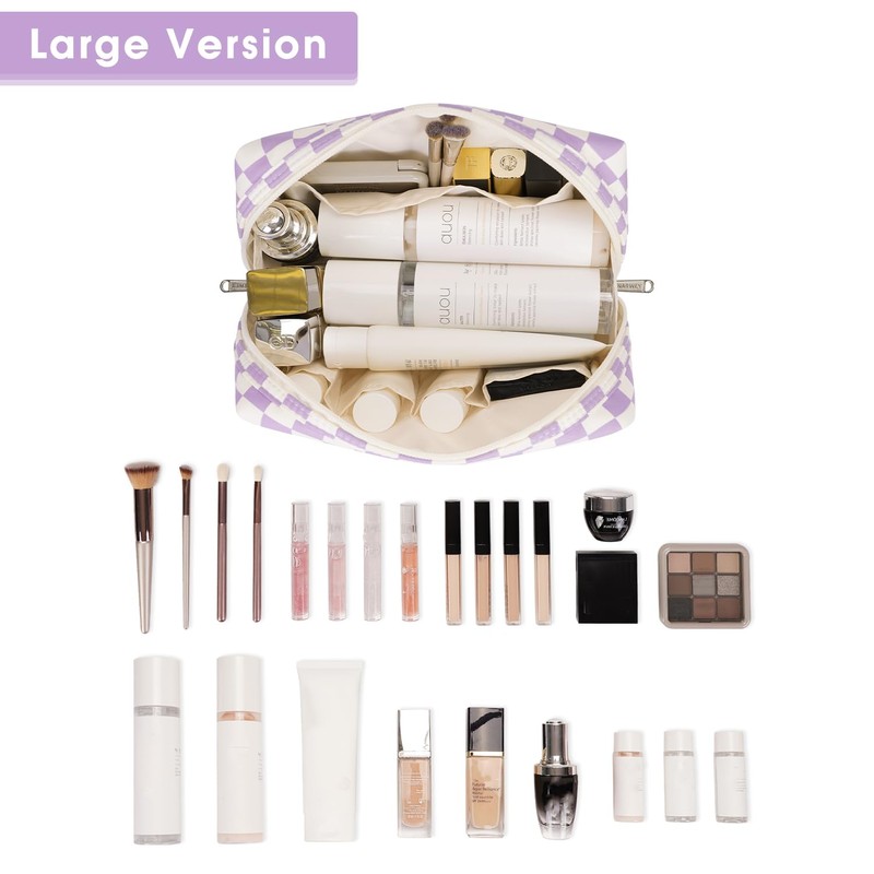 Large Makeup Bag Zipper Pouch Travel Cosmetic Organizer for Women