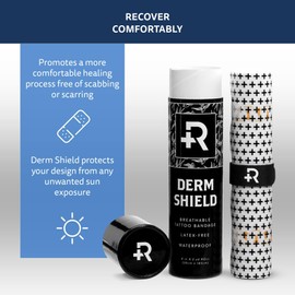 Recovery Aftercare Recovery Aftercare Derm Shield Tattoo Aftercare Bandage Roll - Waterproof Adhesive Bandages, Transparent Matte Film - 8 Inches x 2 Yards