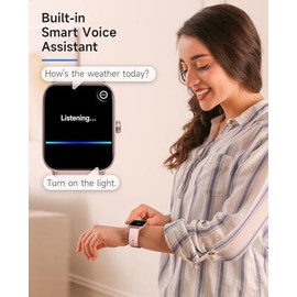 TOOBUR TOOBUR Smart Watch for Women Alexa Built-in, IP68 Waterproof Swimming, 1.8" Fitness Watch with Answer&Make Call/Heart Rate/Step Counter/Sleep Tracker/100 Sports, Compatible Android iOS