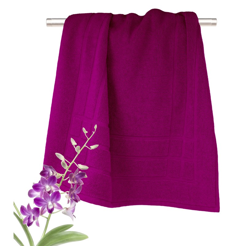 Lashuma Badezimmermatte Maschinenwaschbar 50x70 cm schnelltrocknend, Linz Violett - Orchidee