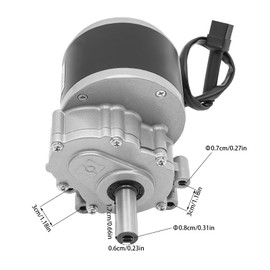 LIAPDG Wheelchair Dc Gear Brush Motor, Wheelchair Attachment 250W 24V 75r/Min Low Speed Motor for Modifying Children's Beach Carts, Smart Lawnmowers Shaft Size (L*W) 1.73 x 0.67 Inch