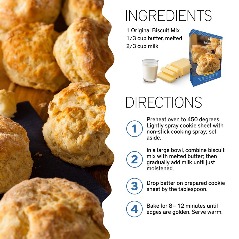 Southern Living Gourmet Original Biscuit Mix, Easy-to-Bake Delight, Dinner Biscuits,