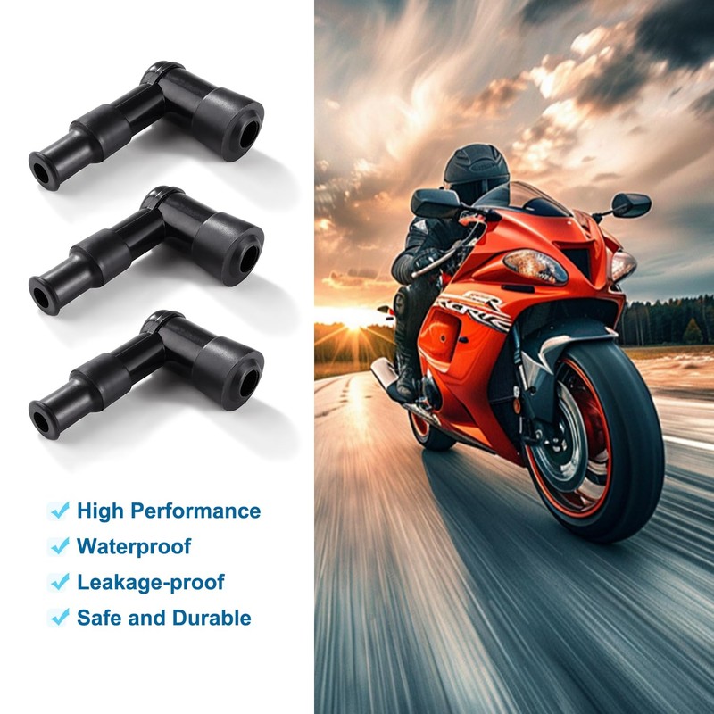 VooGenzek 3 Pieces Spark Plug Sockets, 90 Degree Waterproof Spark