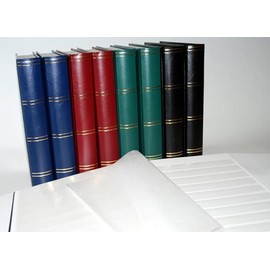 Prophila stockbook Stamp Album (New) 60 White Sides, Black Cover