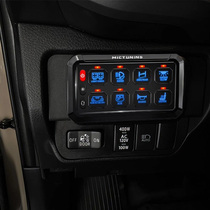 MICTUNING LED Touch Switch Panel 8 Gang Car Marine Boat