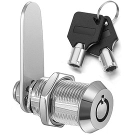 Litensh Thread Tubular Cam Lock 25mm, Mailbox Lock Cabinet Cylinder Lock for Door Drawer Cupboard Letterbox with Keys Alike (1, 25mm)
