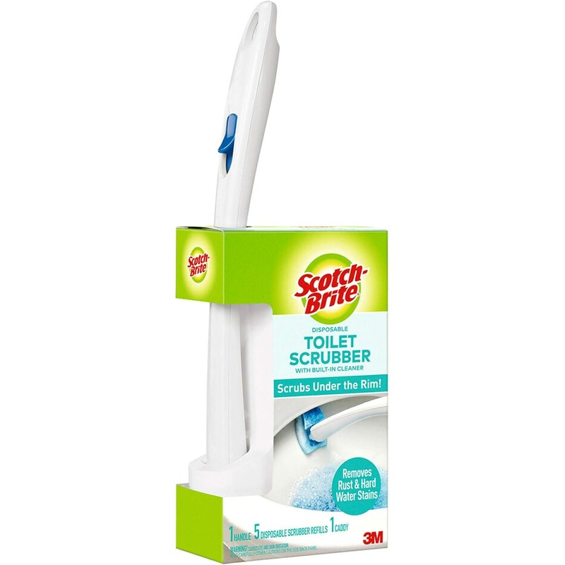Scotch-Brite Disposable Toilet Scrubber Starter Kit, Disposable Refills with Built-in