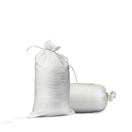 Empty White Sandbags with Ties (Bundle of 20) 14" x 26" - Woven Polypropylene Sand bags, Sandbags for Hurricane Flooding, Sand Bags Flood Protection