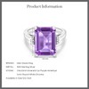 Gem Stone King 925 Sterling Silver Purple Amethyst Engagement Ring