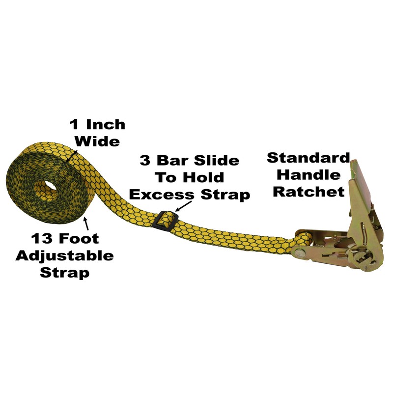 CustomTieDowns 2 Pack, 1 Inch x 13 Foot Endless Loop