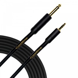 10 Ft Castline Gold 3.5mm TRS to 1/4" TS Mogami 2549 Stereo to Mono Summing Cable with Resistors