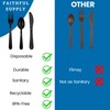 Faithful Supply 50 Black Plastic Silverware Sets, Plastic Ware Utensils