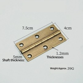 2 Pcs 3.5" Door Hinges Folding Hinges for Gate Window Closet Drawer Boxes (Bronze)