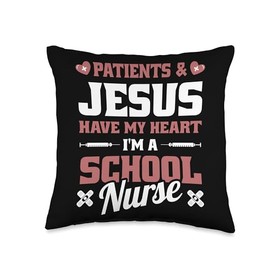 Campus Healthcare School Clinic School Nursing Proud Nurse School Health Advocate Throw Pillow, 16x16, Multicolor
