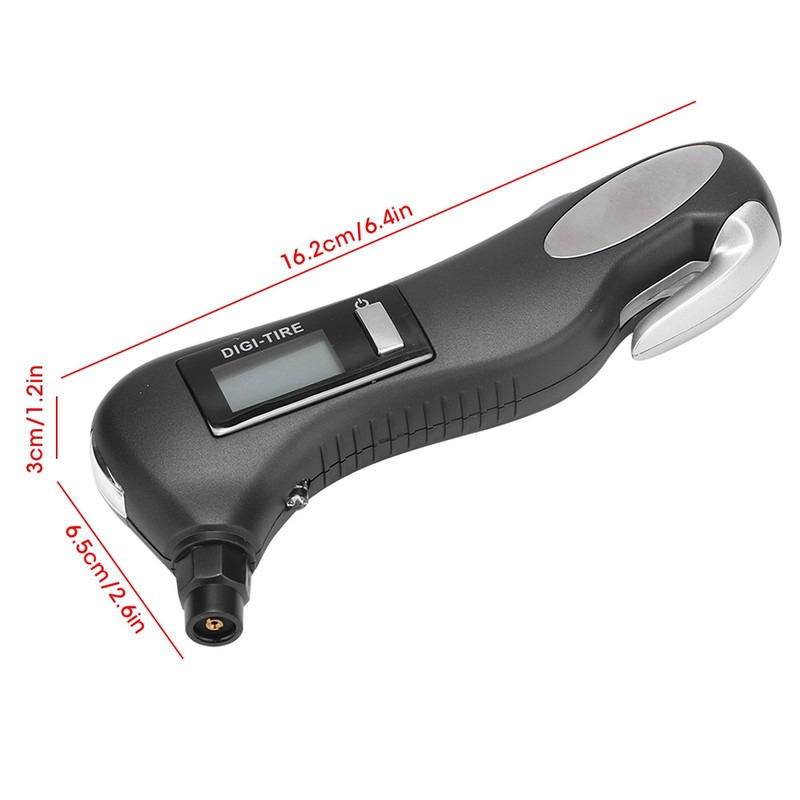 Multifunctional Outdoor Safety Emergency Car Flashlight Tire Pressure Gauge Cutter