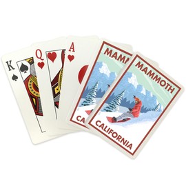 Lantern Press Mammoth, California, Downhill Snowboarder (52 Playing Cards, Poker Size Card Deck with Jokers)