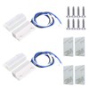 Gebildet 2 Sets White Magnetic Switch Wiring NO/NC Recessed Door