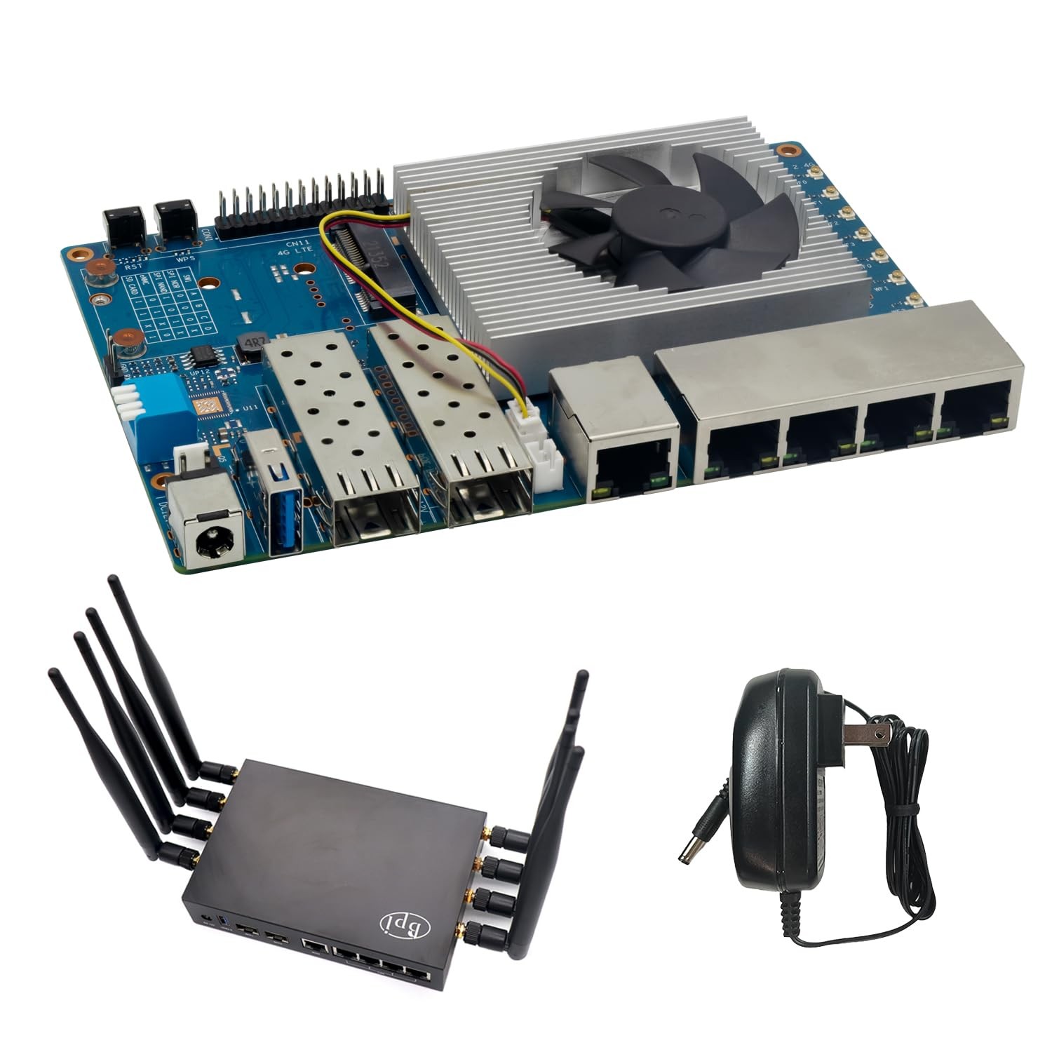 Aazon.co: Banana Pi Bpi-R4 Wifi 7 Router Board con diseño TK T7988a