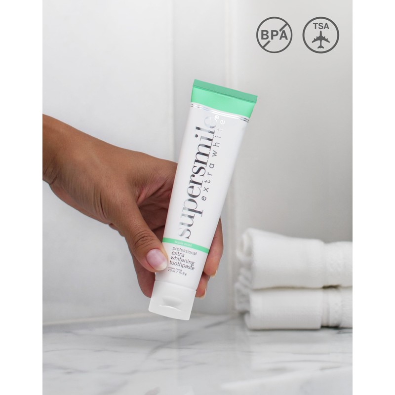 Supersmile Extra White Toothpaste, Triple Mint, 2.5 oz (Pack of
