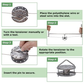 Electric Fence Wire Strainer, 20Pcs Rapid Wire Tensioner, Fence Tightener, for Fencing Tool and Tightening Metal Fence Post
