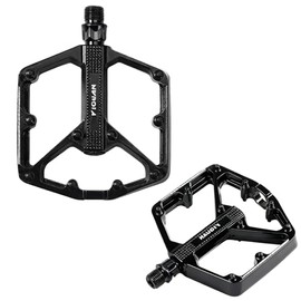 Pedales para MTB 10.3 x 10.7 cm DU o 9.5 x 9 cm Rodamiento Triple 1 Par, Aleación De Aluminio, Compatible con Ejes De 9/16" para Montaña/Ruta Pedales para Bicicleta