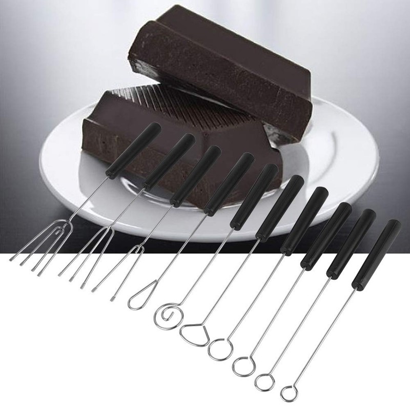 HAOHIZE Chocolate Fork, 10PCS Chocolate Dipping Fork Set, DIY Baking