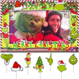 JeVenis Merry Christmas Party Booth Props Frame Merry Christmas Game Decoration Merry Christmas Party Supplies party Decoration