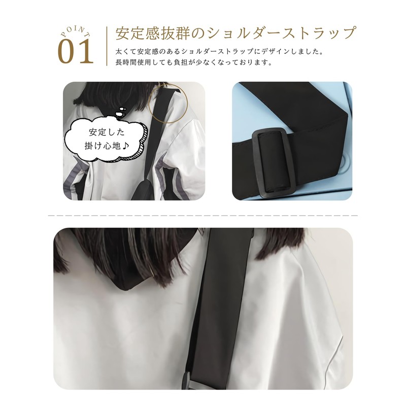 Raizm 【Lightweight and Large Capacity】Shoulder Bag Messenger Bag Men's Women's