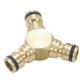 Rehau Premium Y-Verbinder 13 mm (1/2 Zoll) ; Messing ; Gartenzubehör ; Gartenschlauch Verbindungsstück ; Y-Verteiler