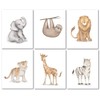 Lambs & Ivy Watercolor Safari Jungle Animals Unframed Nursery/Child Wall