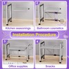 Virvia Extendable Microwave Oven Rack, Microwave Shelf Adjustable Over Microwave