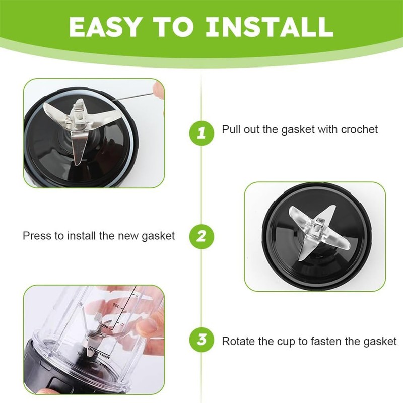 Replacement Extractor Blade for Ninja Blender Parts,7 Fins Male Blender