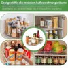Turntable Fridge Organiser, 360° Rotating Turntable Rectangular Lazy Susan Multifunctional