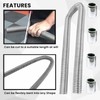 48" Flexible Radiator Hose Kit, Stainless Steel Coolant Water Hose