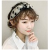 Donally Women's Dot Pattern Headband Sheer, Korean Style, Polka Dot,