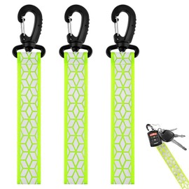 DEVENTORZ Reflective Pendant Reflective Tag Keychain Reflective Strap Reflector Traffic Safety Nighttime Reflection Reflective Strap Bag Charm Accessory Commuting Schooling Gardening Club Jogging