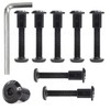 cSeao 10-Pack M6 x 45mm Black Hex Socket Cap Furniture