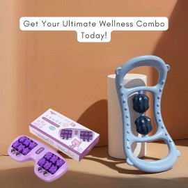 vigor Yoga Fitness Equipment For Women Pilates & Foot Massage Roller Mat Combo Pack - 3 Combo Pack