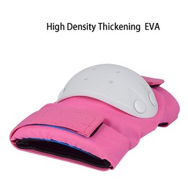 Skateboard Protective Gear Set Knee Pads Wrist Pads Elbow Pad Adjustable Kids 6-piece Roller Skating Protective Gear for Biking Riding Cycling