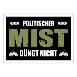 Spreadshirt Peasant Strike Political Manure Fertilize Non Stickers, 10 x 10 cm, Matt White