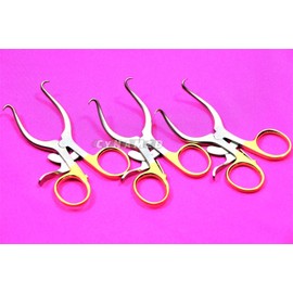 3 Premium Gold Ring Pediatric Gelpi Retractor 3.5" (CYNAMED)
