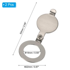 PATIKIL 9/16" Door Viewer Cover, Door Viewer Cover Protective Cover for Privacy Door Viewer for Home Security, Apartment, Hotel, Brushed Nickel, Pack of 2