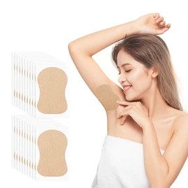 Underarm Sweat Pads, 50 Sheets, Fade Resistant, Smudge-Prevention, For Underarm Sweat, Unscented, Moisture Absorption, Quick Drying, Heat Protection, Use on Bottom of Feet and Underarms, Easy to Apply