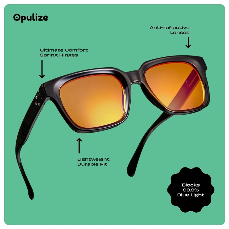 OPULIZE ERA Sleep and Recovery Glasses - Orange Lens -