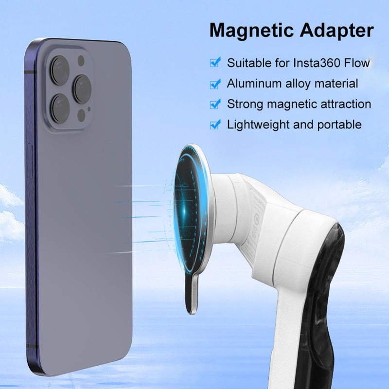 SZZCNOX Molbile Phone Magnetic Mount Adapter for Insta360 Flow/Flow Pro