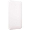 TayMac WRW-B 1-Gang White Smooth Metal Princess Blank Wall Plate