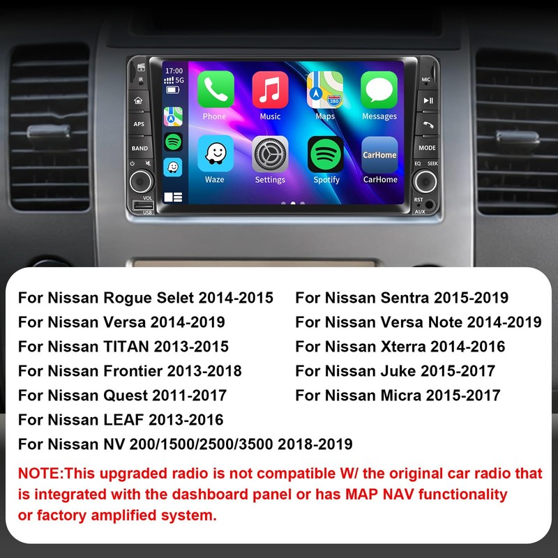Plug & Play Car Radio for Nissan Rogue Selet 2014-2015,Sentra