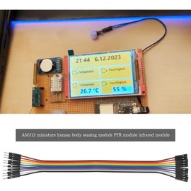 eMagTech 5pcs IR Human Sensor AM312 Mini Detector Module HC-SR312 Pyroelectric Infrared PIR Motion Sensor with 10 Pin Wire DC 2.7 to 12V