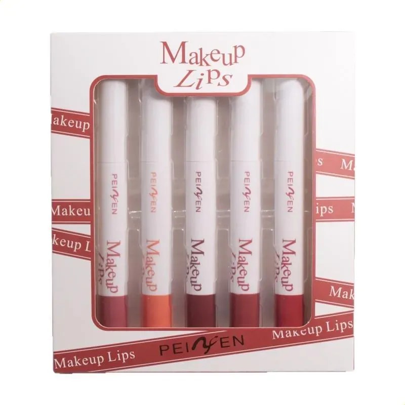 Set De Lápiz Labial Mate Natural De Larga Duración Para