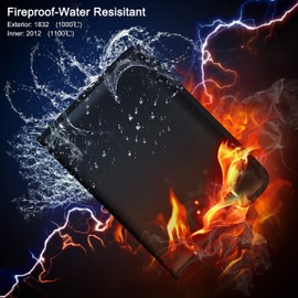 Feuerfeste Dokumentenmappe 13 Fächern, A4 Ordner/Wasserfest Dokumententasche, Fächermappe mit Reißverschluss,Datei Organizer,Erweiterbar Ordnungsmappe Mappe,Tragbar Sortiermappe,Aktentasche Busine